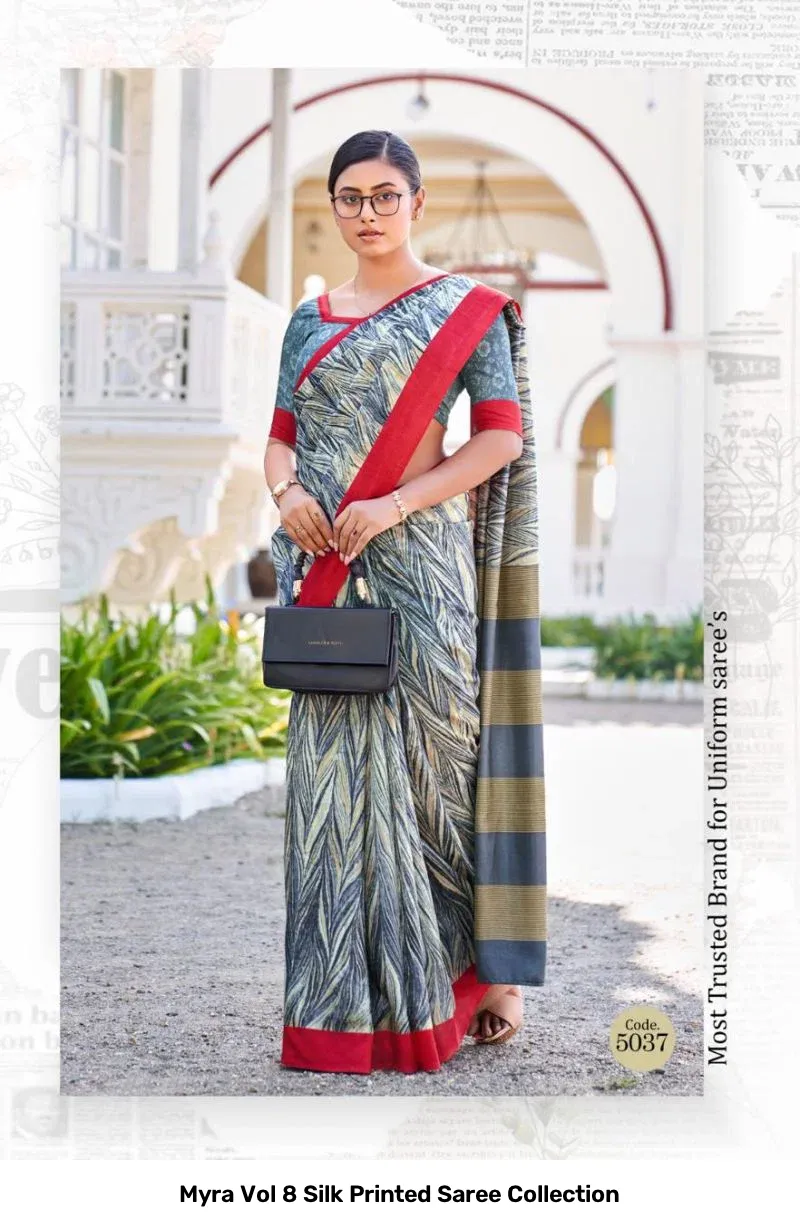 Myra Vol 8 Silk Printed Saree Collection - Image 14