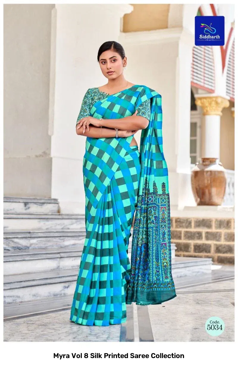 Myra Vol 8 Silk Printed Saree Collection - Image 4