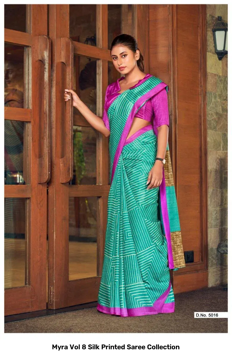 Myra Vol 8 Silk Printed Saree Collection - Image 7