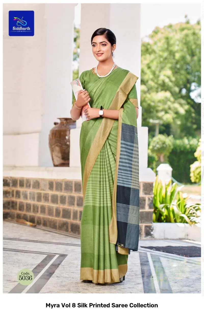 Myra Vol 8 Silk Printed Saree Collection - Image 8