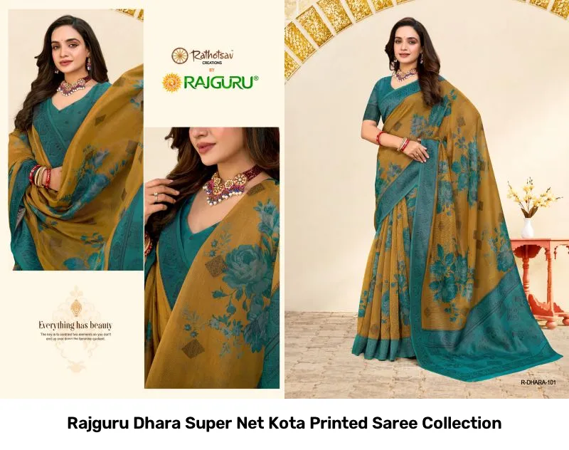 Rajguru Dhara Super Net Kota Printed Saree Collection - Image 6