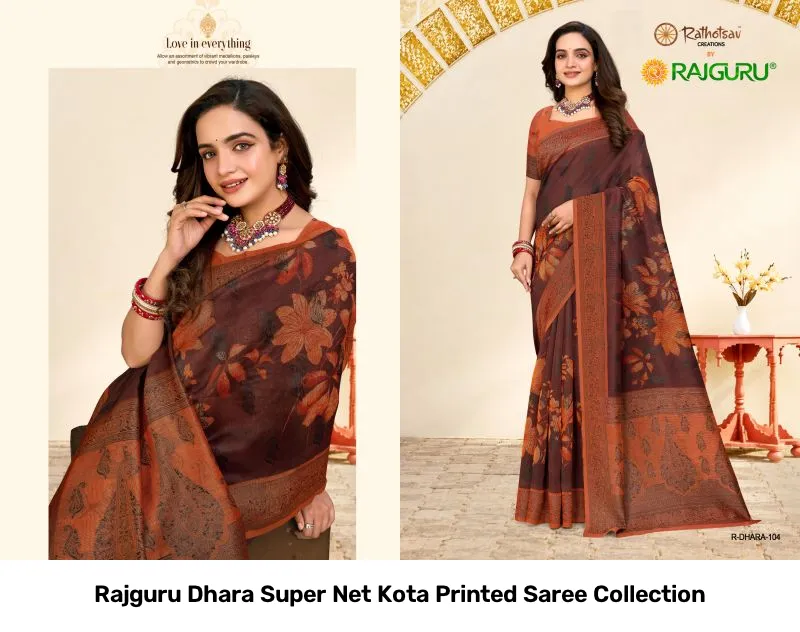 Rajguru Dhara Super Net Kota Printed Saree Collection - Image 7