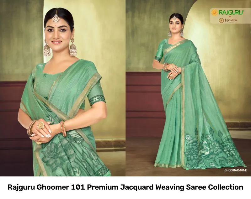 Rajguru Ghoomer 101 Premium Jacquard Weaving Saree Collection - Image 5