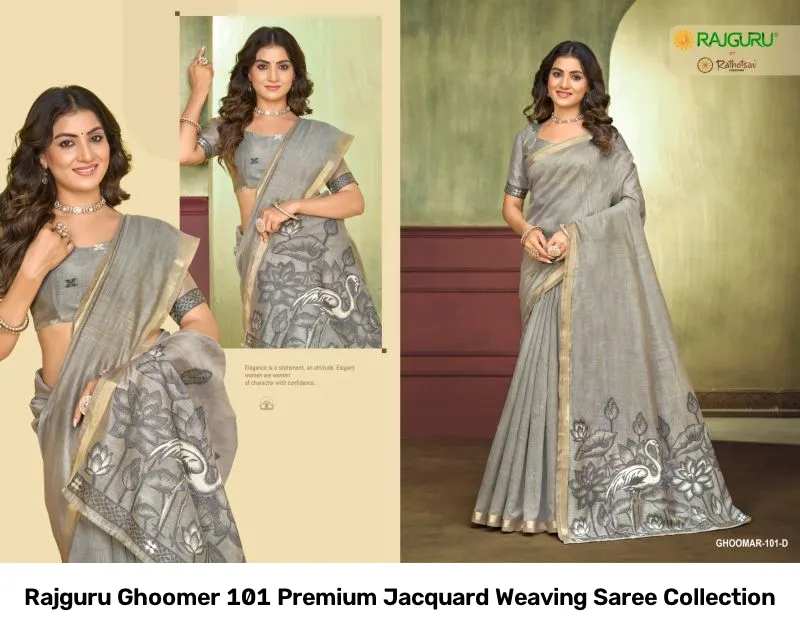 Rajguru Ghoomer 101 Premium Jacquard Weaving Saree Collection - Image 7