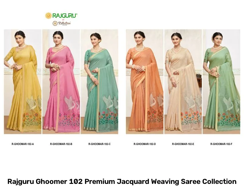 Rajguru Ghoomer 102 Premium Jacquard Weaving Saree Collection - Image 4