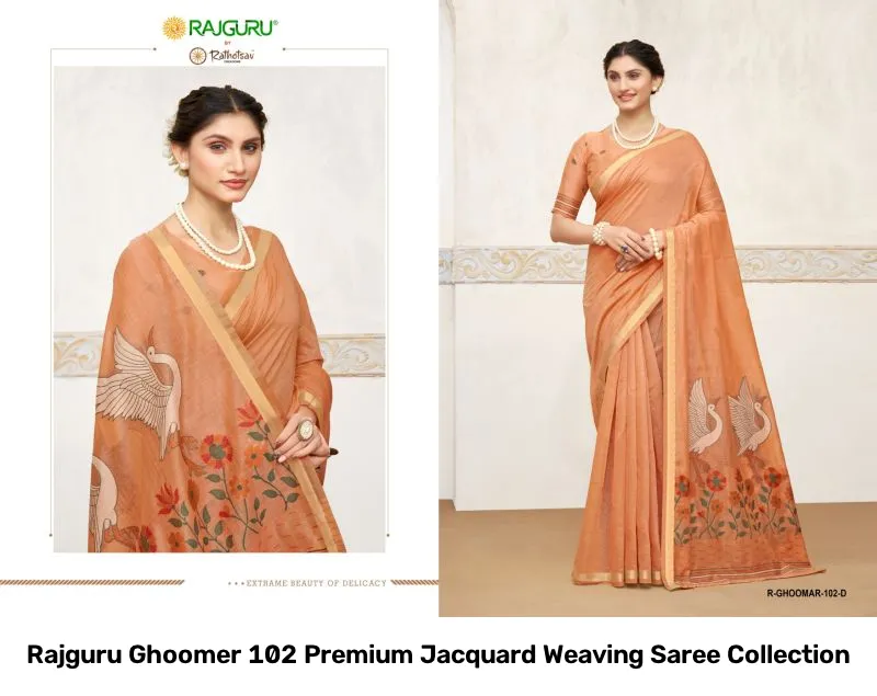 Rajguru Ghoomer 102 Premium Jacquard Weaving Saree Collection - Image 5