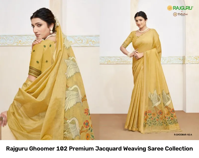 Rajguru Ghoomer 102 Premium Jacquard Weaving Saree Collection - Image 6
