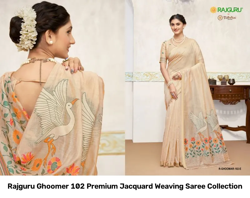 Rajguru Ghoomer 102 Premium Jacquard Weaving Saree Collection - Image 8