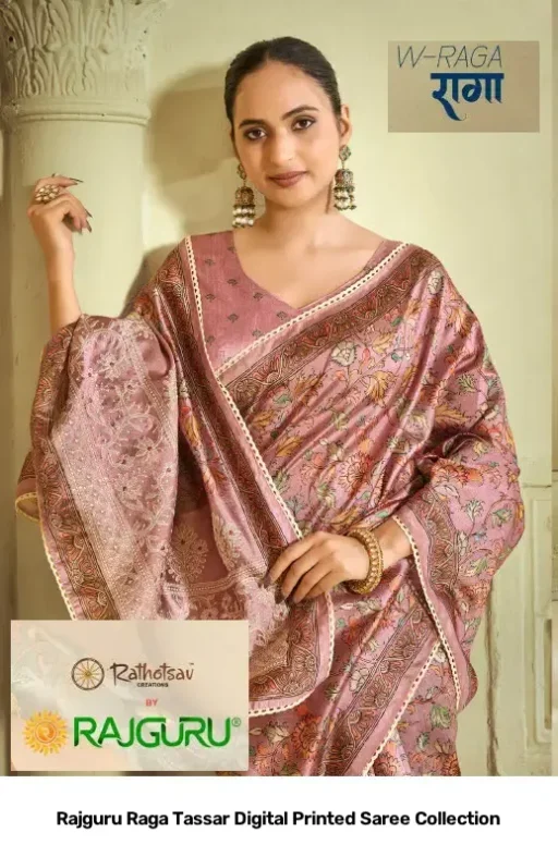 Rajguru Raga Tassar Digital Printed Saree Collection