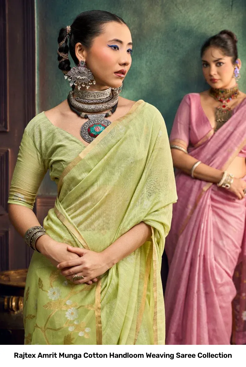 Rajtex Amrit Munga Cotton Handloom Weaving Saree Collection
