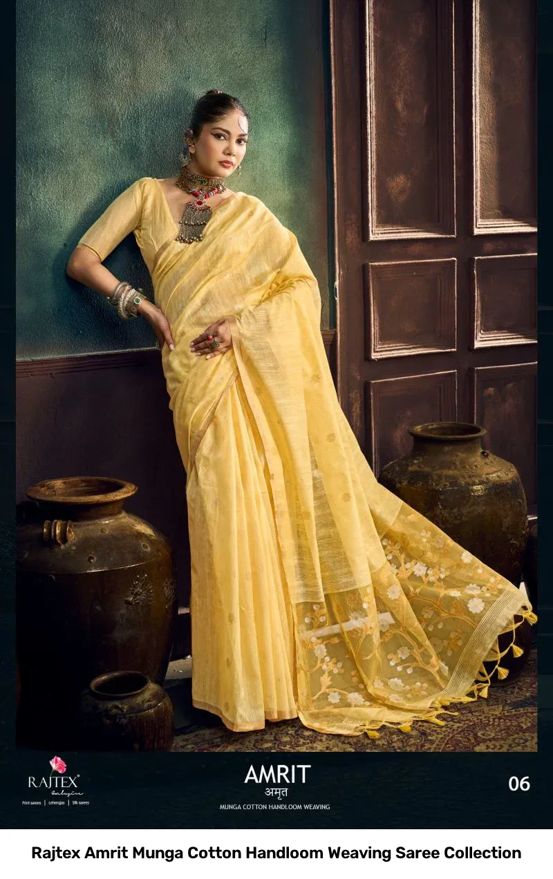 Rajtex Amrit Munga Cotton Handloom Weaving Saree Collection - Image 10