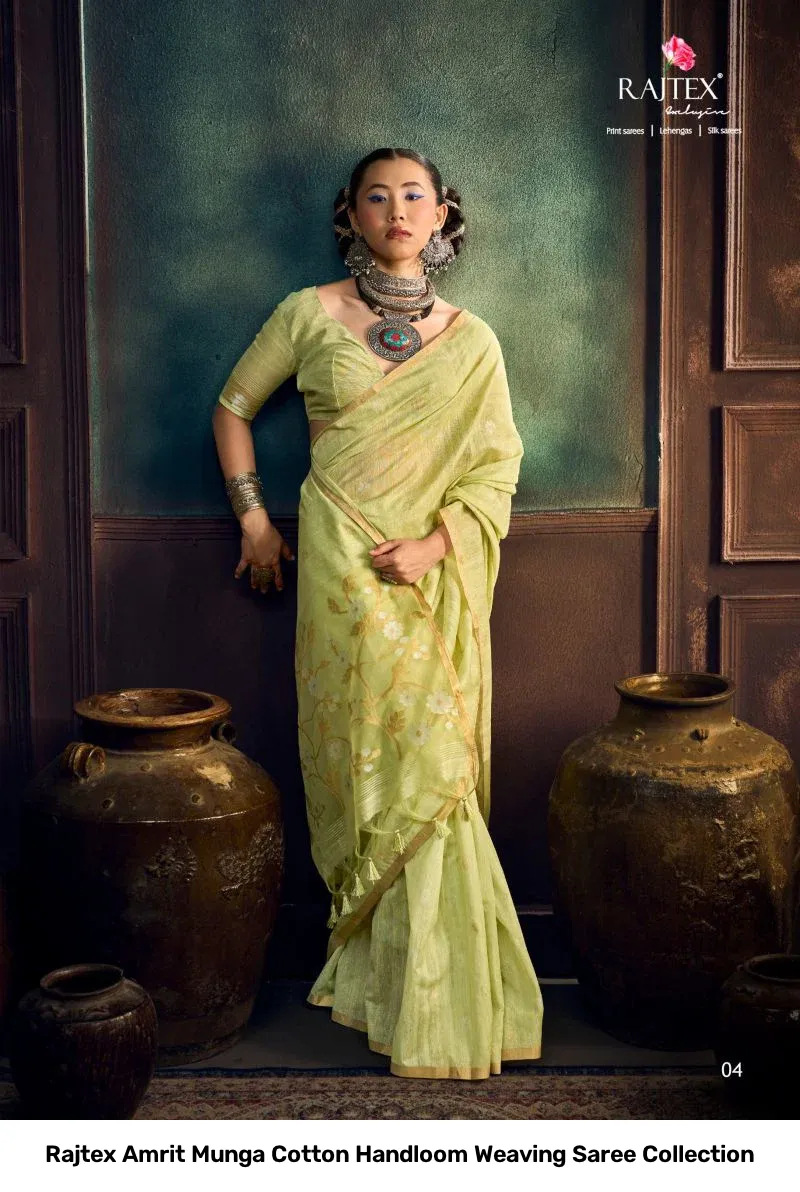 Rajtex Amrit Munga Cotton Handloom Weaving Saree Collection - Image 11