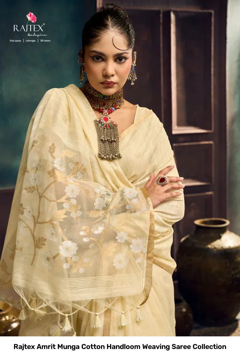 Rajtex Amrit Munga Cotton Handloom Weaving Saree Collection - Image 9