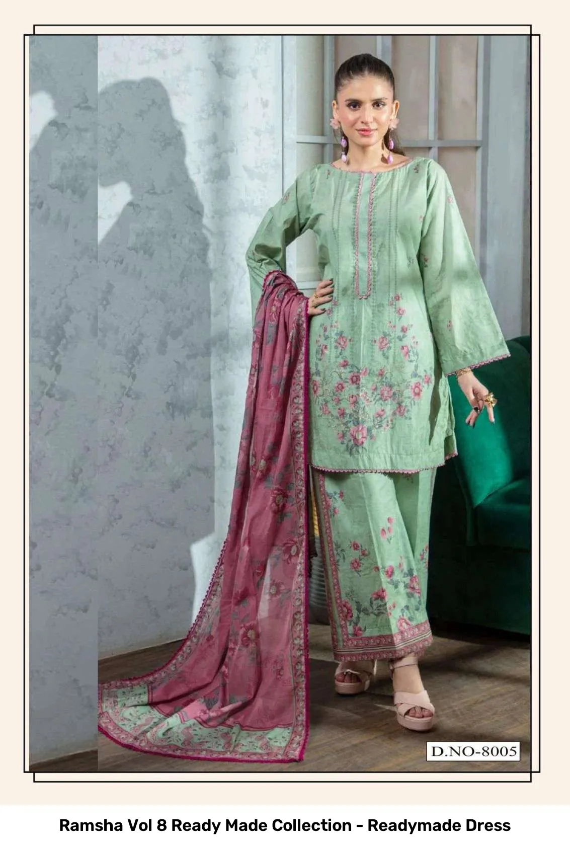 Ramsha Vol 8 Ready Made Collection - Readymade Dress - Image 3