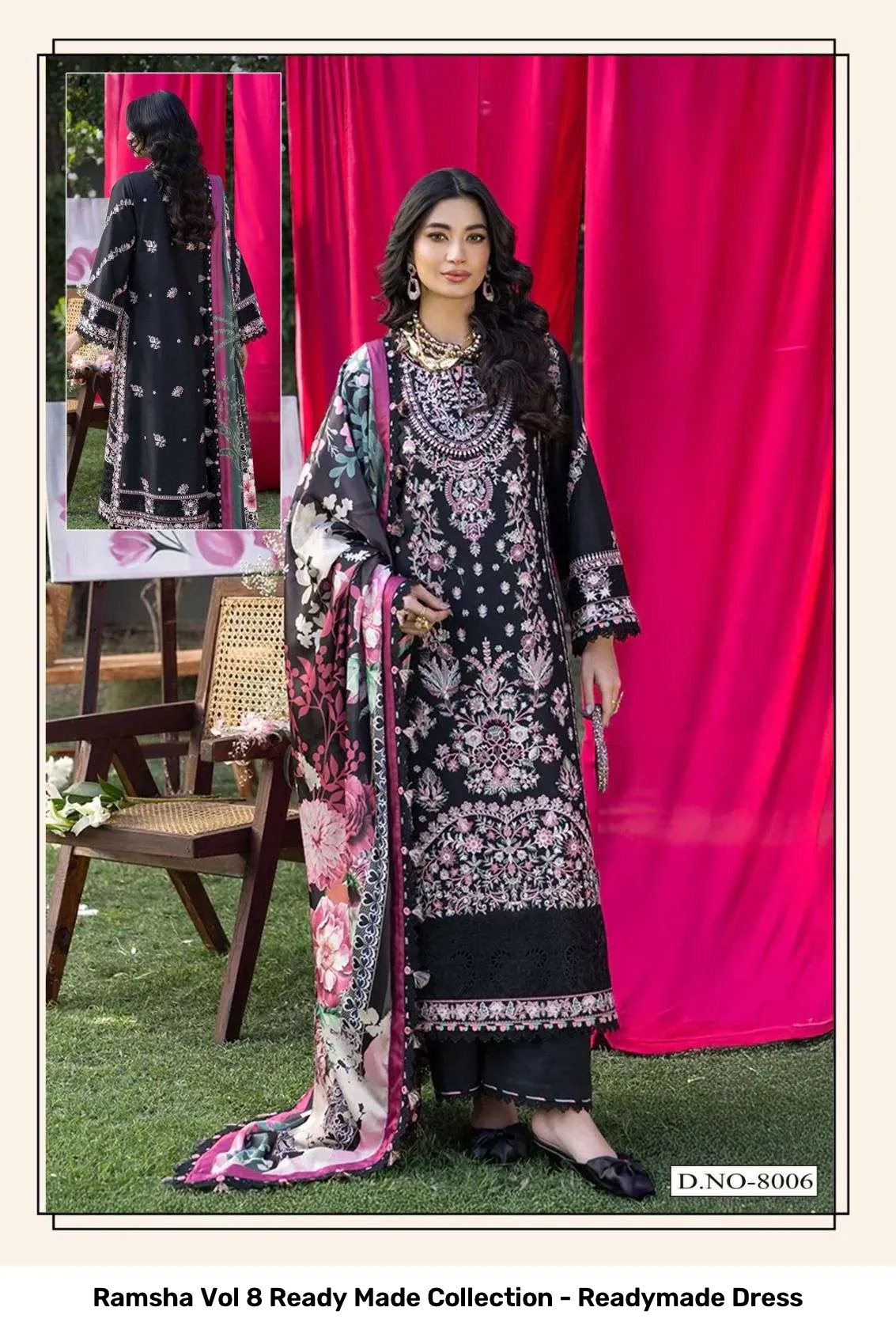 Ramsha Vol 8 Ready Made Collection - Readymade Dress - Image 6