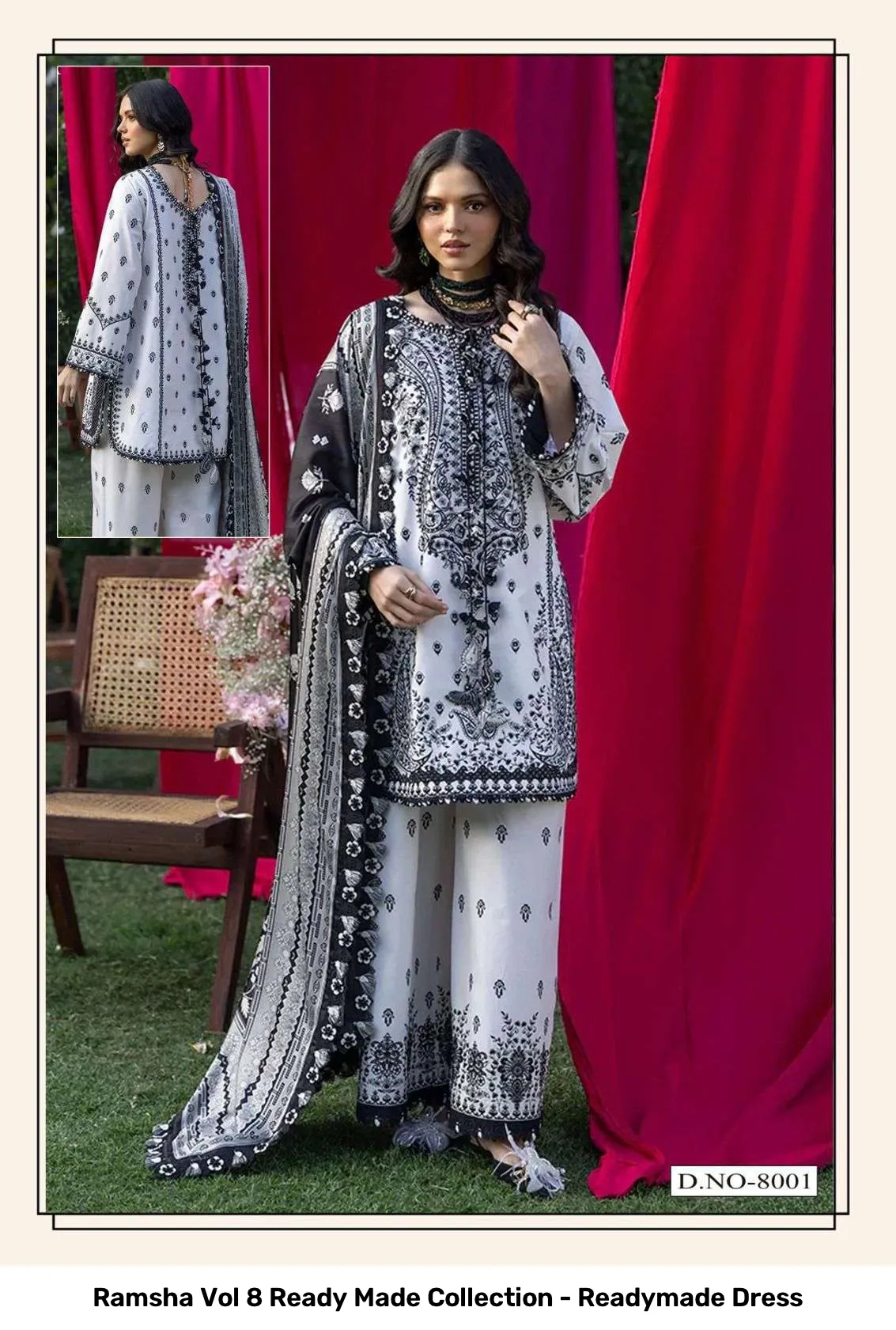Ramsha Vol 8 Ready Made Collection - Readymade Dress - Image 7
