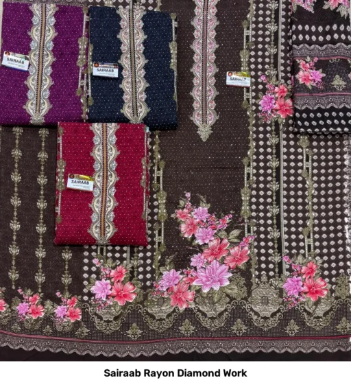 Sairaab Rayon Diamond Work
