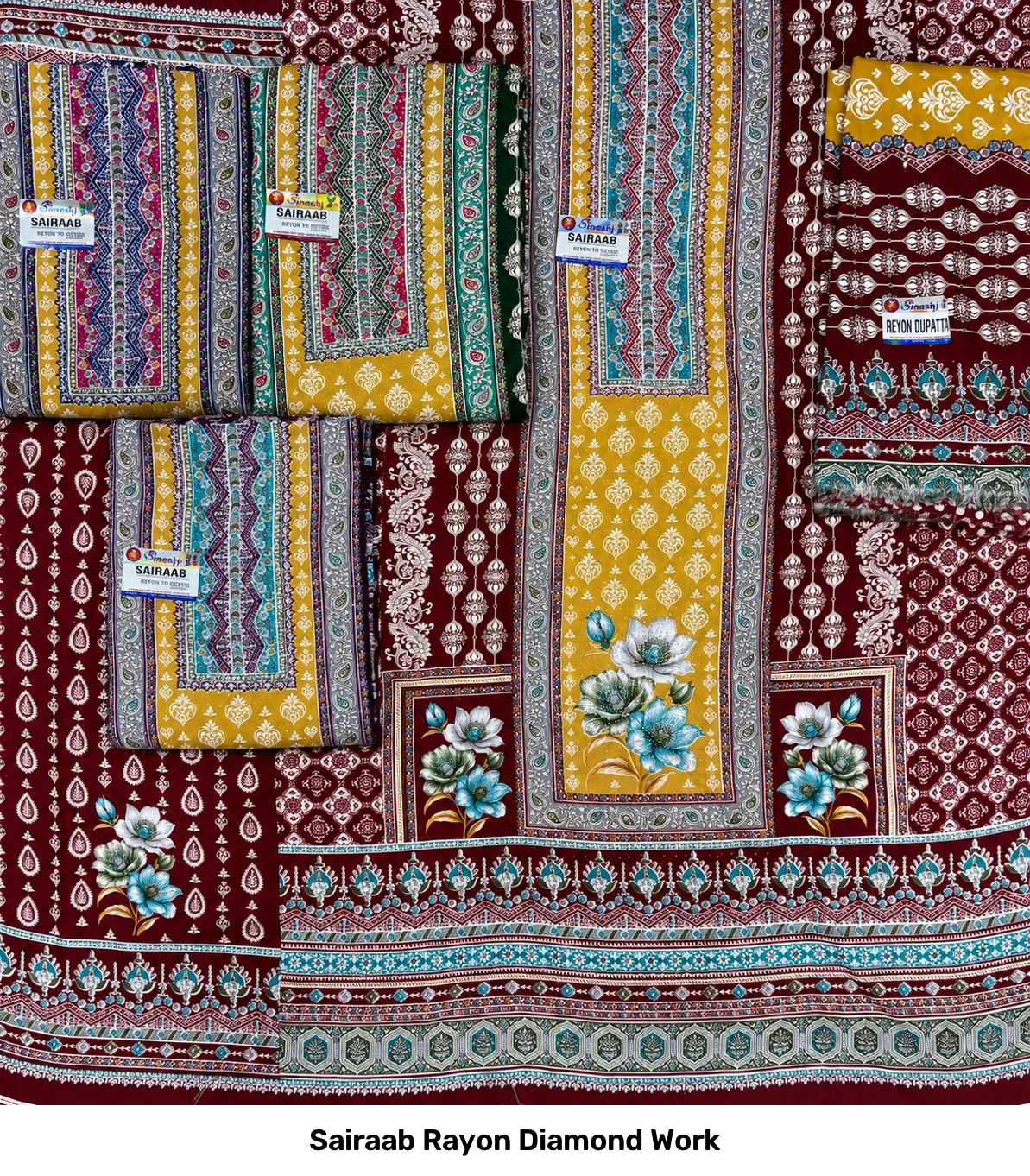 Sairaab Rayon Diamond Work - Image 10