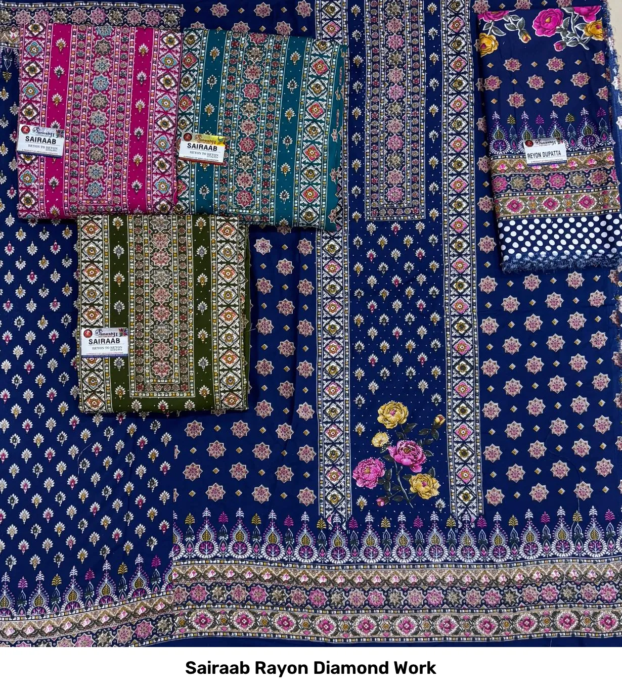 Sairaab Rayon Diamond Work - Image 2