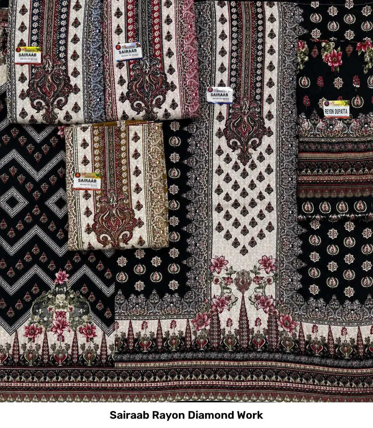 Sairaab Rayon Diamond Work - Image 8