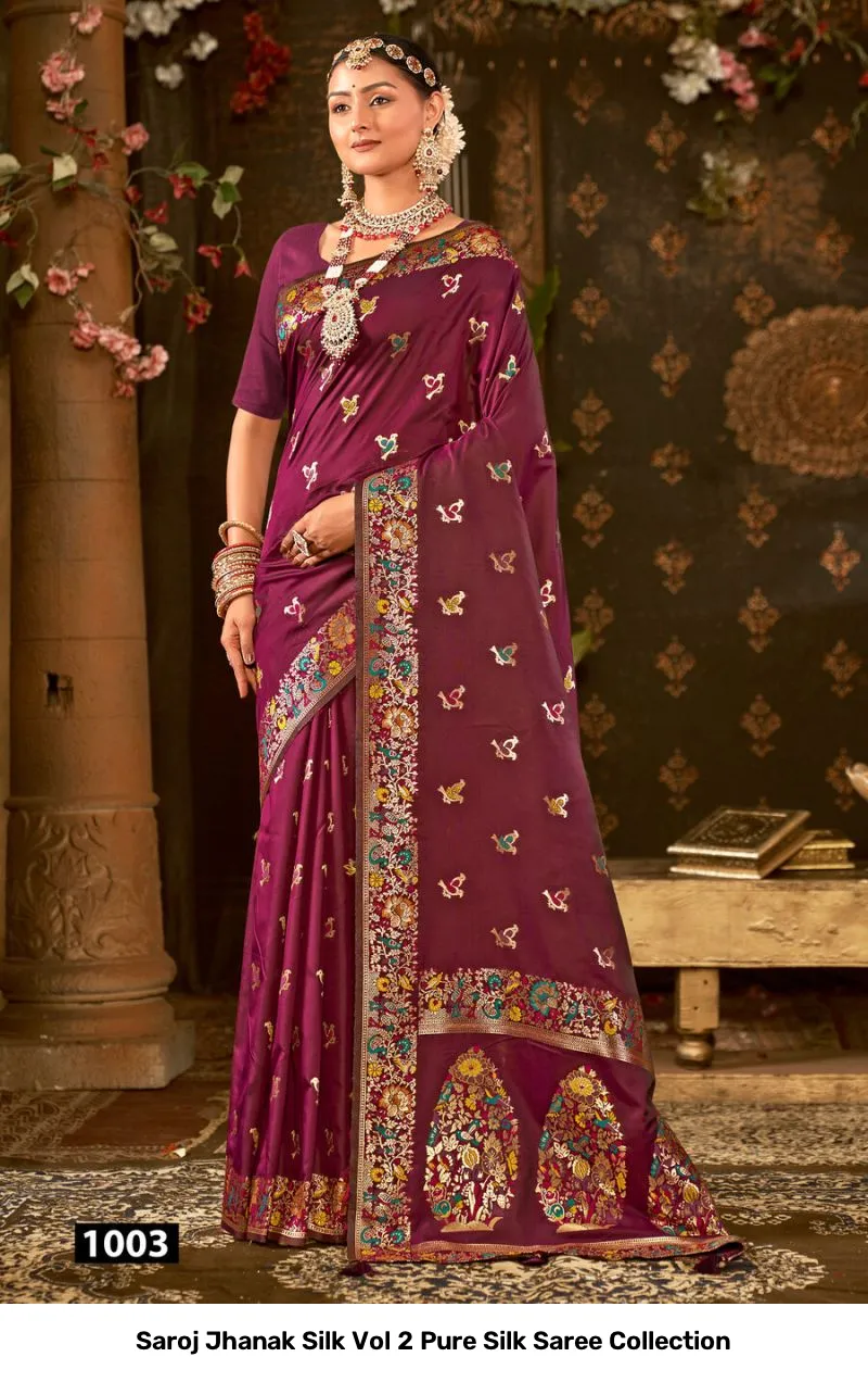 Saroj Jhanak Silk Vol 2 Pure Silk Saree Collection - Image 5