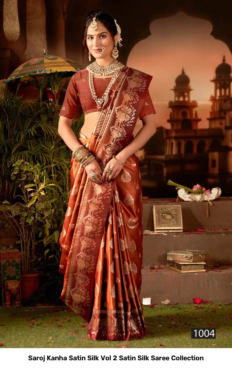 Saroj Kanha Satin Silk Vol 2 Satin Silk Saree Collection - Image 3