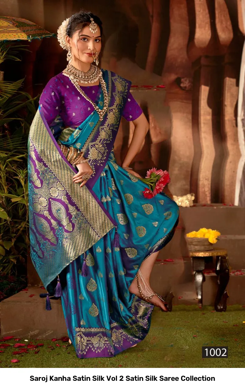Saroj Kanha Satin Silk Vol 2 Satin Silk Saree Collection - Image 5