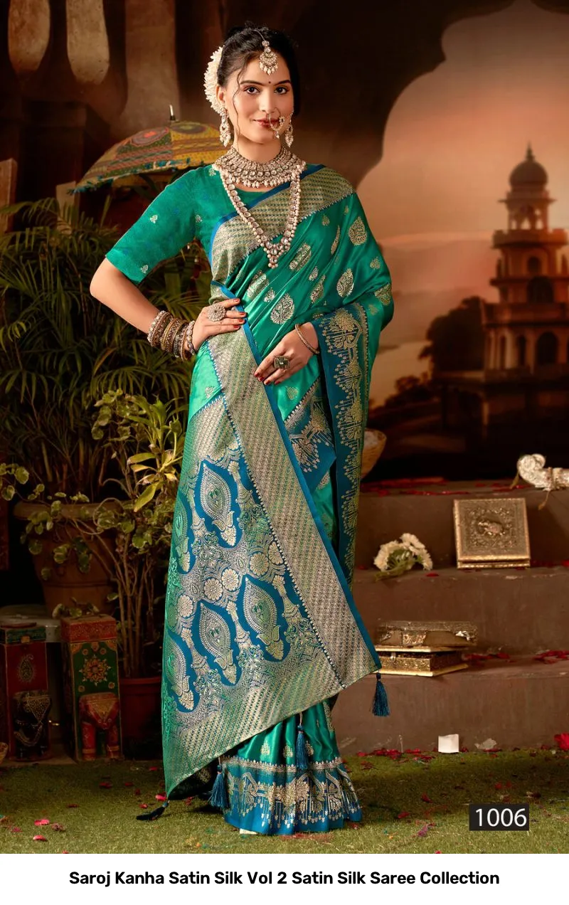 Saroj Kanha Satin Silk Vol 2 Satin Silk Saree Collection - Image 7