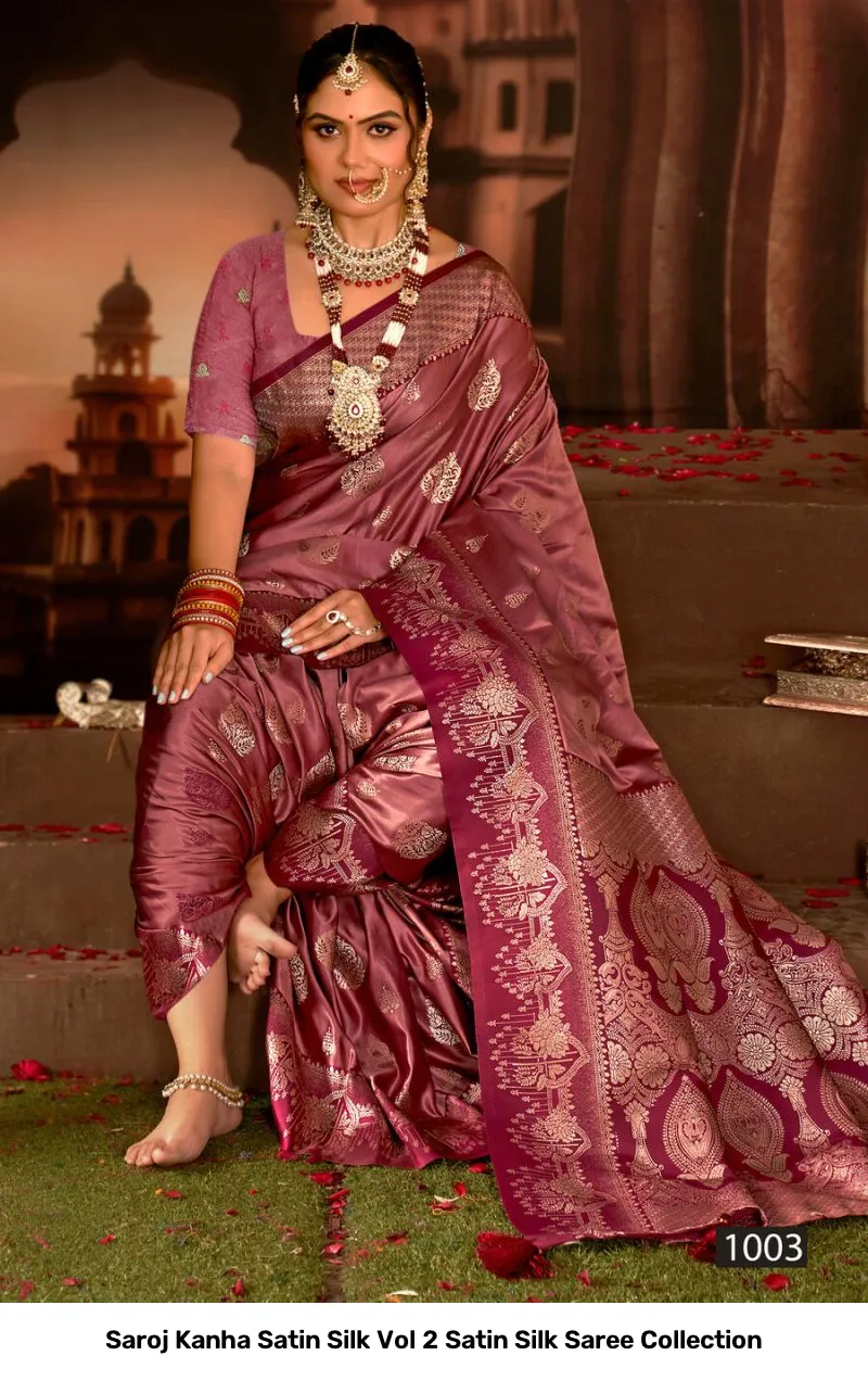 Saroj Kanha Satin Silk Vol 2 Satin Silk Saree Collection - Image 8