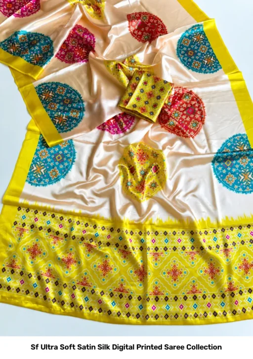 Sf Ultra Soft Satin Silk Digital Printed Saree Collection