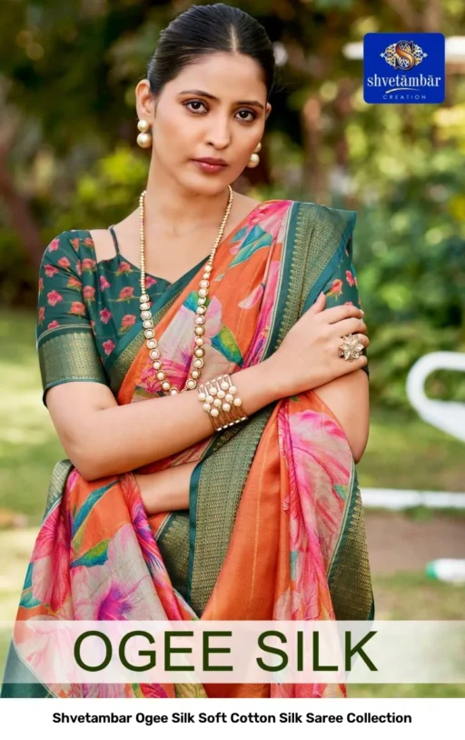 Shvetambar Ogee Silk Soft Cotton Silk Saree Collection