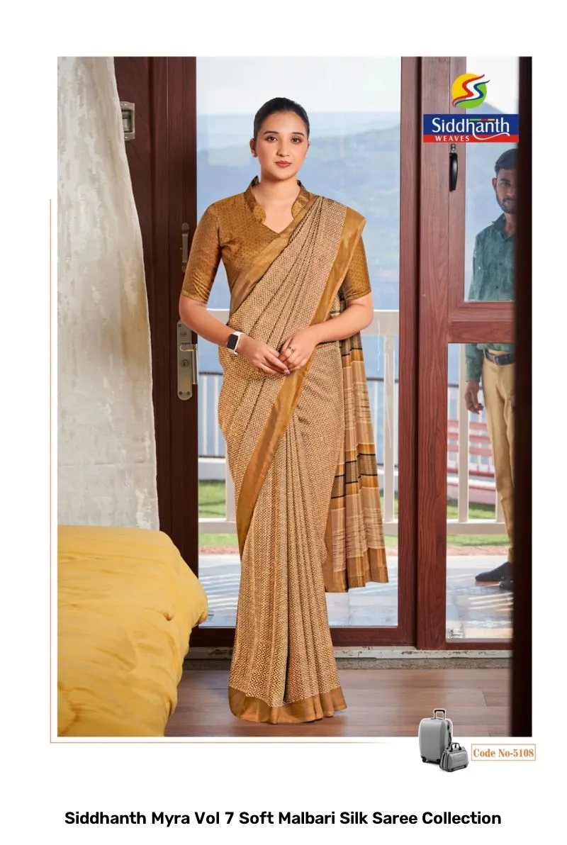 Siddhanth Myra Vol 7 Soft Malbari Silk Saree Collection - Image 10