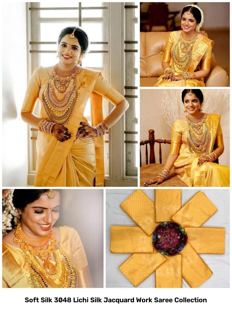 Soft Silk 3048 Lichi Silk Jacquard Work Saree Collection - Image 6