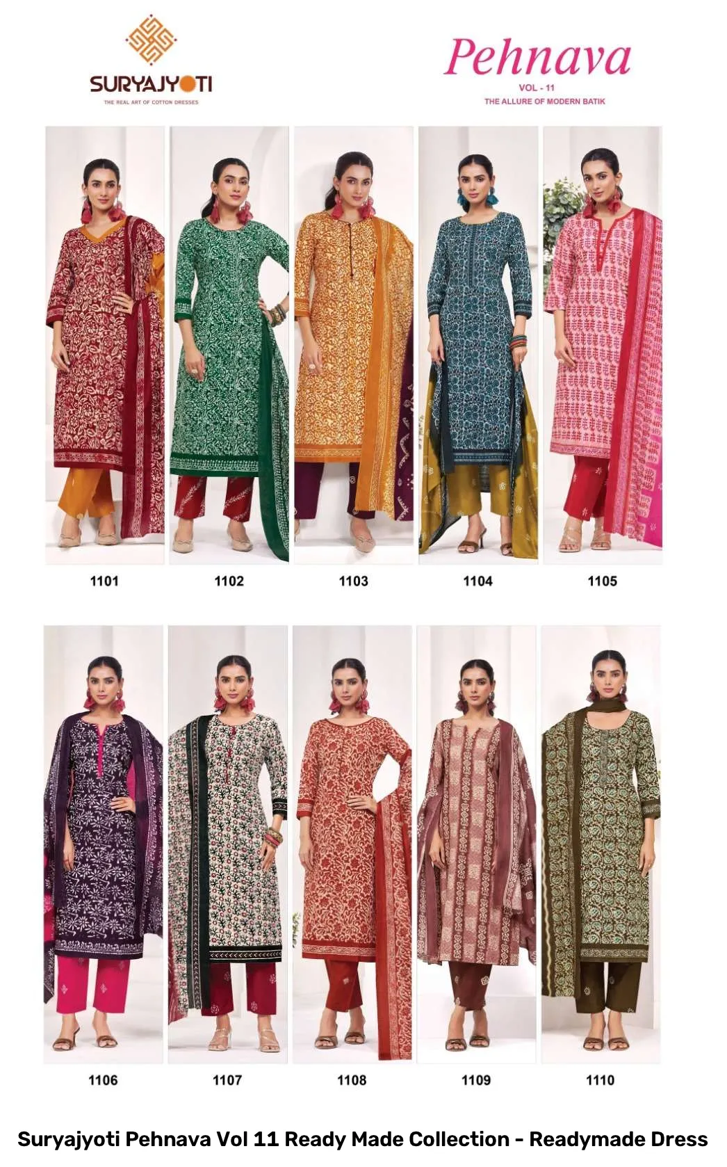 Suryajyoti Pehnava Vol 11 Ready Made Collection - Readymade Dress - Image 5
