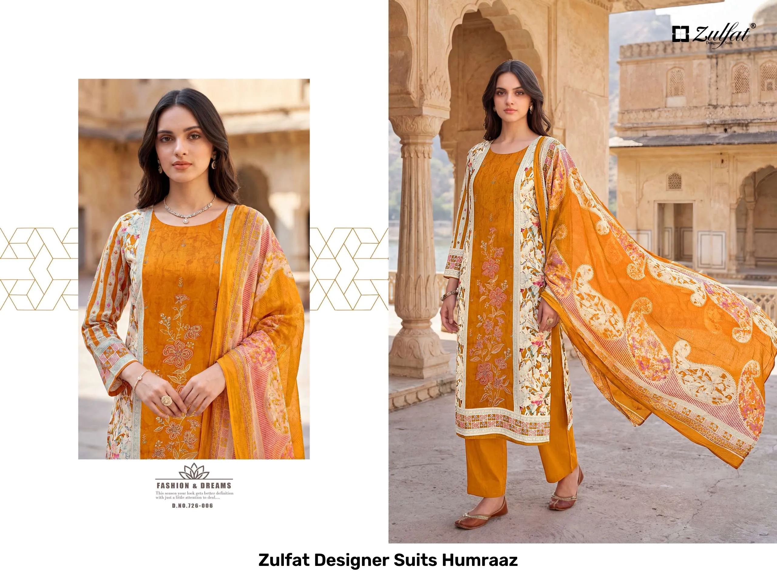 Zulfat Designer Suits Humraaz - Image 3